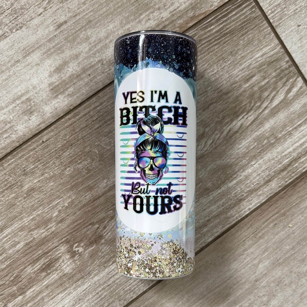Stylish Glitter Tumbler with Attitude